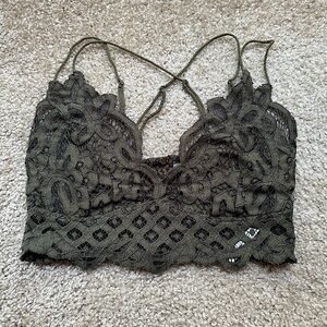 Free People Lace Cross Back Bralette size Large
